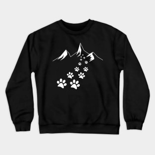 Hiking Dog Dog paws Dogs Mountaineering Mountains Crewneck Sweatshirt